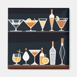 Aimant Martinis Rétro Et Cocktails
