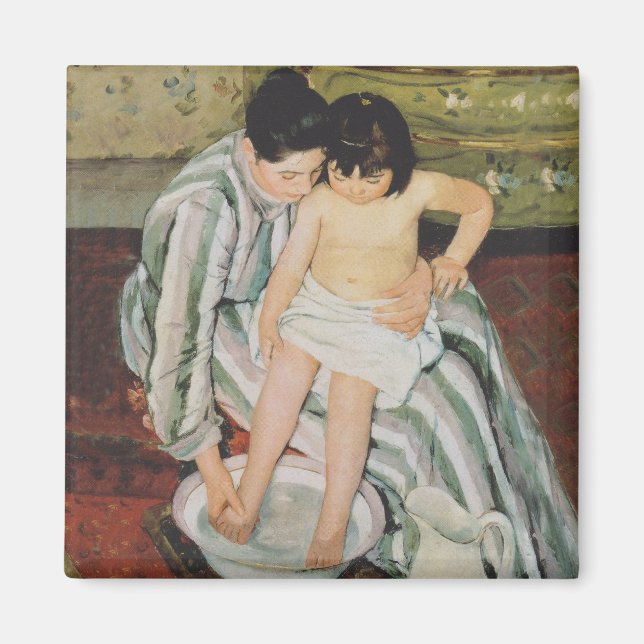 Aimant Mary Cassatt Peinture sur le bain de l'enfant (Devant)