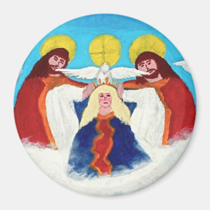 Aimant Mary dans le ciel