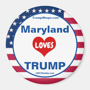 Aimant Maryland ADORE TRUMP Frigo Patriotique
