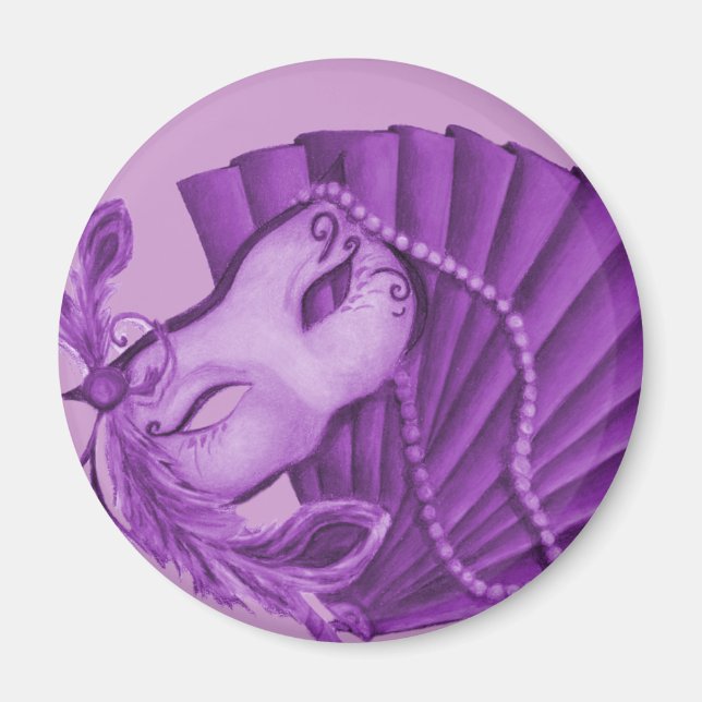 Aimant Mascarade violette (Devant)