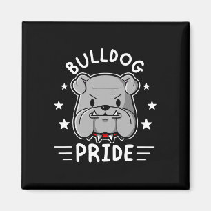 Aimant Mascotte Anglais Bulldog Fierté Et Fidélité