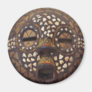Aimant Masque africain avec coquillages