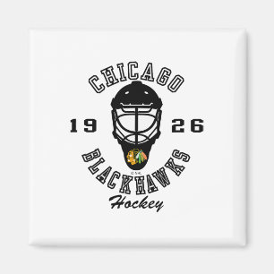 Aimant Masque de hockey des Blackhawks de Chicago Rouge N