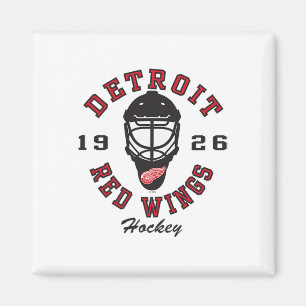 Aimant Masque de hockey des Red Wings de Détroit Blanc Of