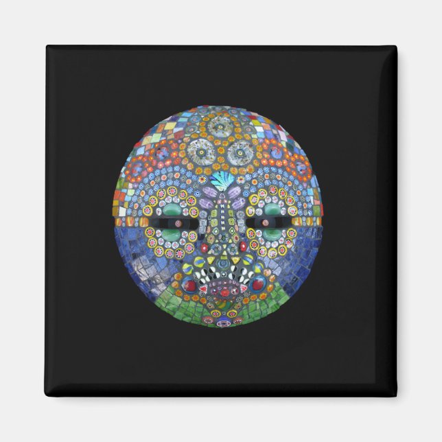 Aimant Masque de mosaïque de marge (Devant)