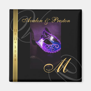 Aimant Masque Mascarade de torse violet Enregistrer l'aim