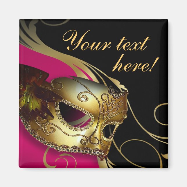 Aimant Masquerade Ball Costume Party Favoriser l'aimant (Devant)