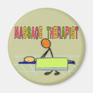 Aimant Massage Thérapiste Personnages en allumettes Desig
