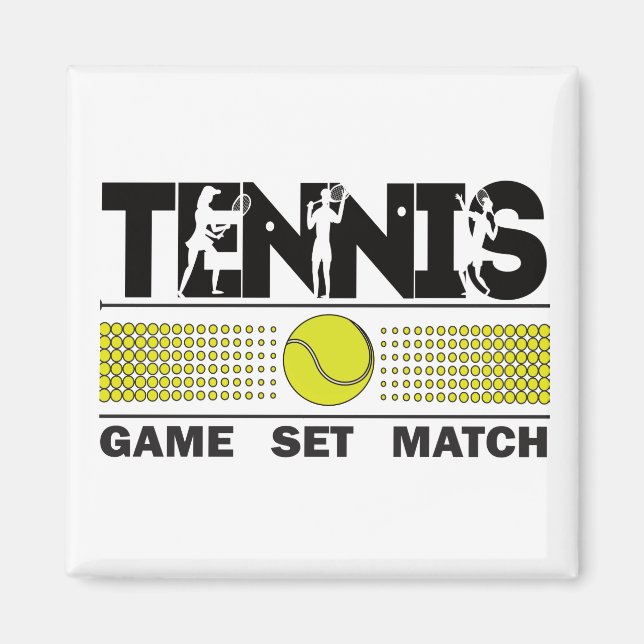 Aimant Match de jeu de tennis (Devant)