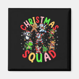 Aimant Match de Noël 2024 de l'équipe Père Noël Elf Squad