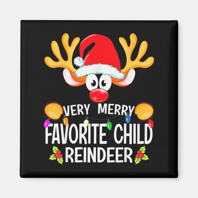 Aimant Matching Christmas Very Merry Favorite Child Reind (Devant)