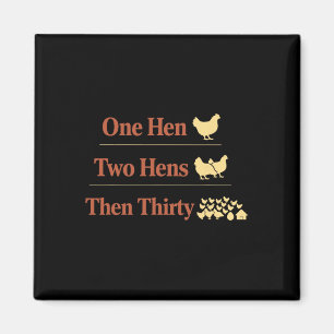 Aimant Math de poulet Trop de poulets Humour de basse-cou