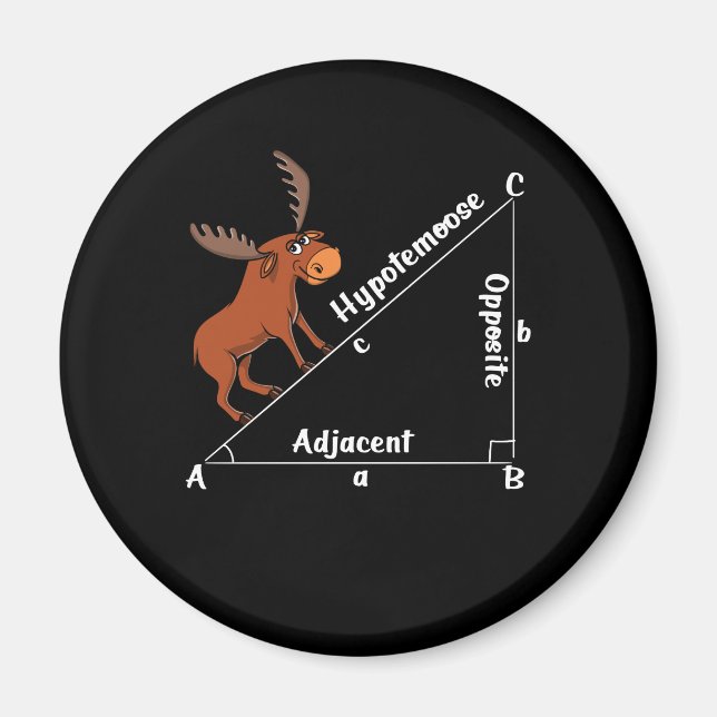 Aimant Math drôle Hypoténoose Géométrie Moose Moose Plais (Devant)