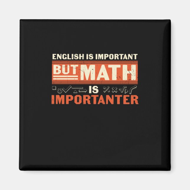 Aimant Math Enseignant Math Math est important (Devant)