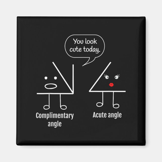 Aimant Math Teacher Tee - Complimentary Acute Angle  (Devant)