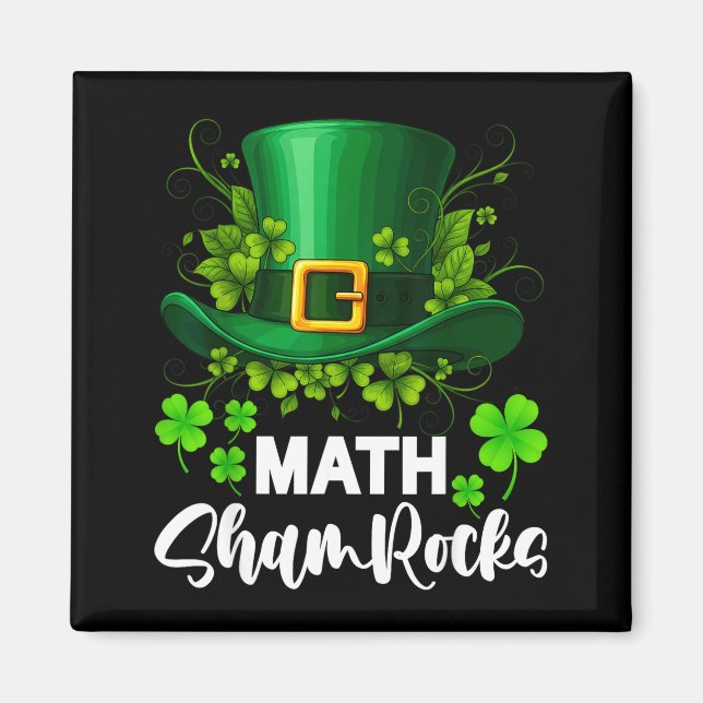 Aimant Math Trèfles Jour de la Saint-Patrick École  (Devant)