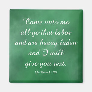 Aimant Matthieu 11:28 Verset biblique pour le confort et 