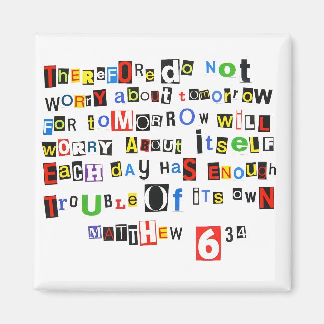 Aimant Matthieu 6:34 (Devant)