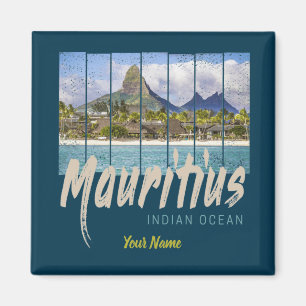 Aimant Maurice Océan Indien Plage vintage souvenir