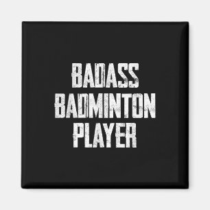Aimant Mauvais joueur de badminton déclaration en typogra
