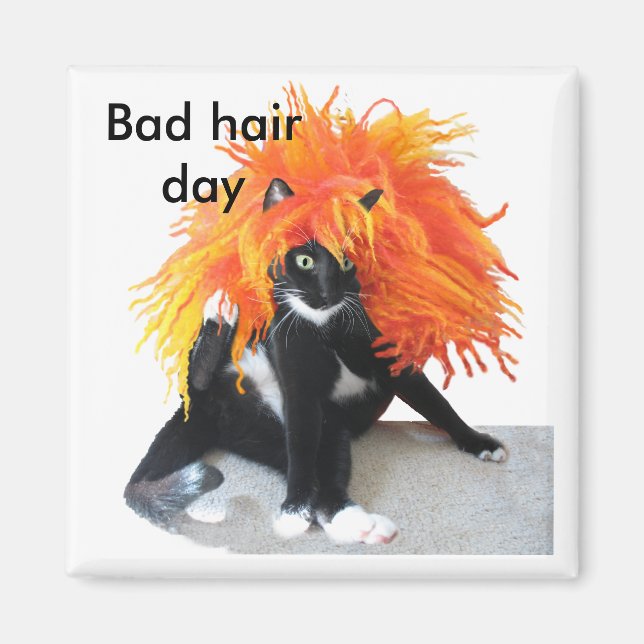 Aimant Mauvaise journée des cheveux (Devant)