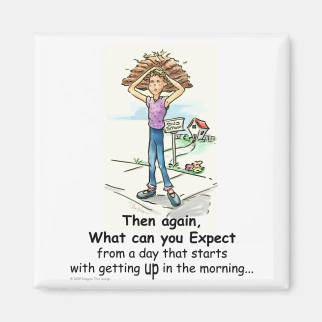 Aimant Mauvaise journée des cheveux (Devant)