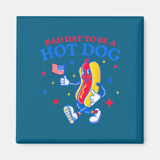 Aimant Mauvaise journée pour être un hot dog drôle bbq gr