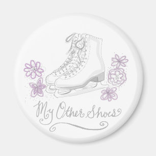 Aimant Mauve Figure Patinage Cadeau personnalisé pour pat