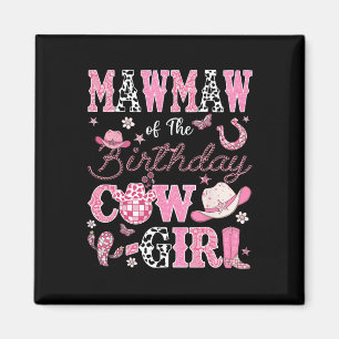 Aimant Mawmaw De L'Anniversaire Cowgirl Western Rodeo Maw