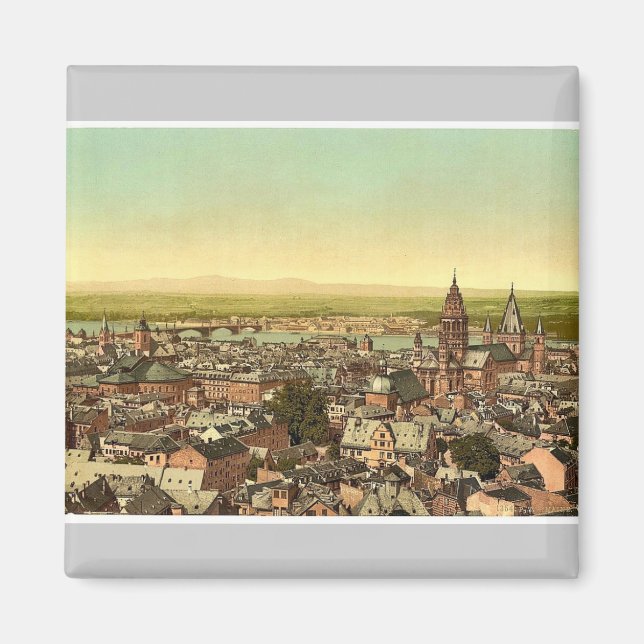 Aimant Mayence, vers le Rhin, le Rhin, Allemagne magni (Devant)