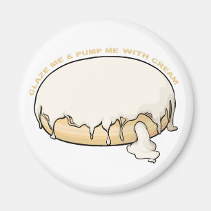 Aimant Me Verser Et Me Pomper Avec De La Crème Doughnut