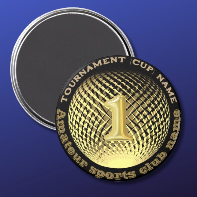 Aimant Médaille d'or, 1ère place champion Sticker (Créateur téléchargé)