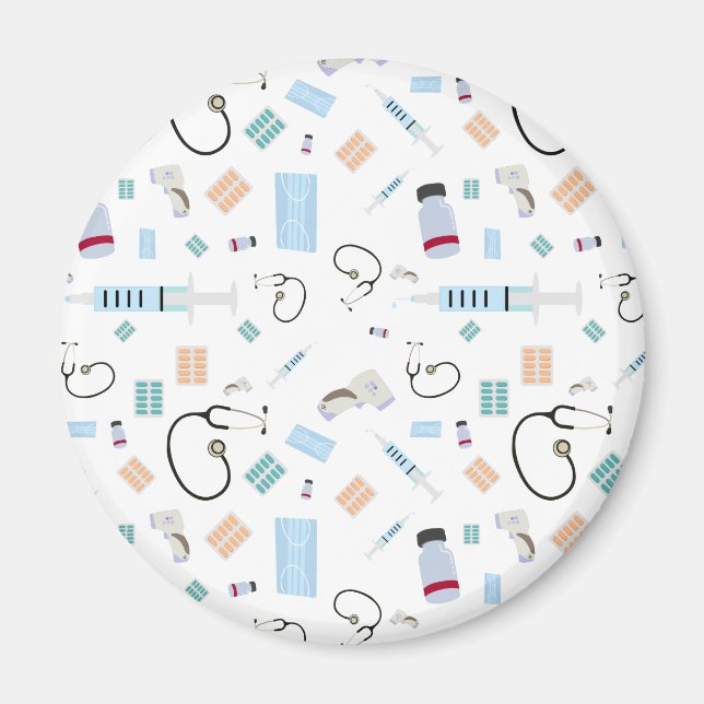 Aimant Médecin de santé Motif Fournitures Médicales (Devant)