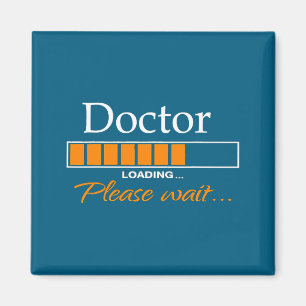 Aimant Médecin drôle chargement tenue de docteur médical