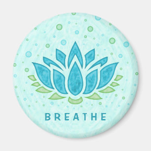 Aimant Méditation Yoga Lotus Flower Zen  Modèle de texte