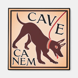 Aimant Méfiez-vous du chien "Cave Canem" Image gréco-roma