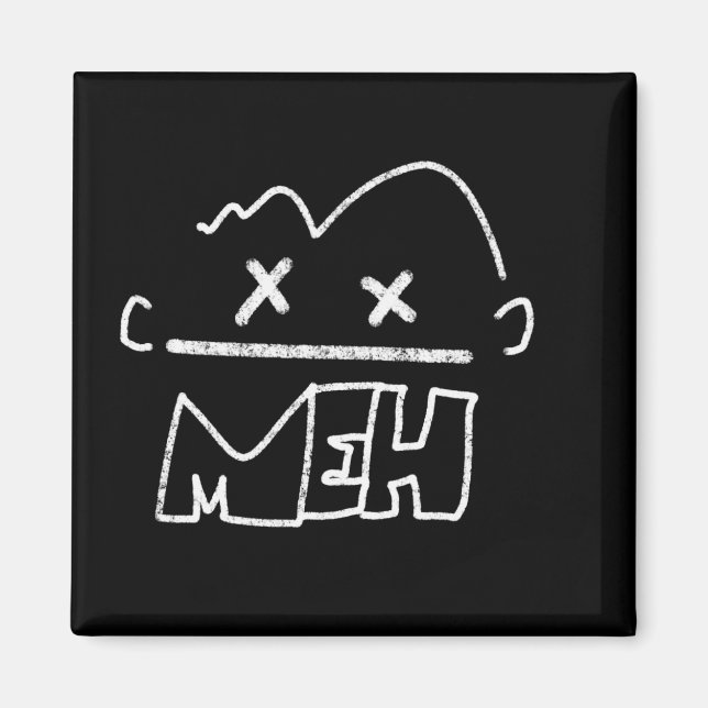 Aimant meh drôle visage émoji (Devant)