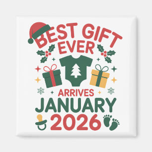 Aimant Meilleur cadeau de Noël arrive janvier 2026 pour l