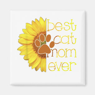 Aimant Meilleur Chat Maman Ever Chat Maman Fleur de solei