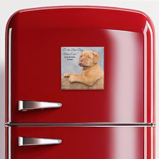 Aimant Meilleur Chien Maman Jamais Personnalisable Photo  (Créateur téléchargé)