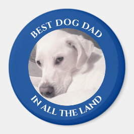 Aimant Meilleur Chien Papa Photo Cute White Chien Chien B
