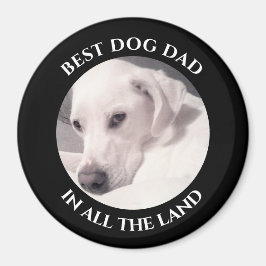 Aimant Meilleur Chien Papa Photo Cute White Chien Chien N