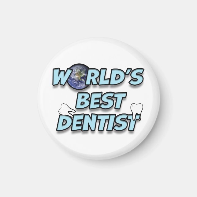 Aimant Meilleur dentiste du monde (Devant)