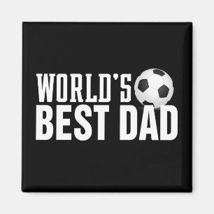 Aimant Meilleur footballeur de typographie papa du monde 