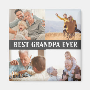 Aimant Meilleur Grand-Père Ever 4 Collage de photos Créez