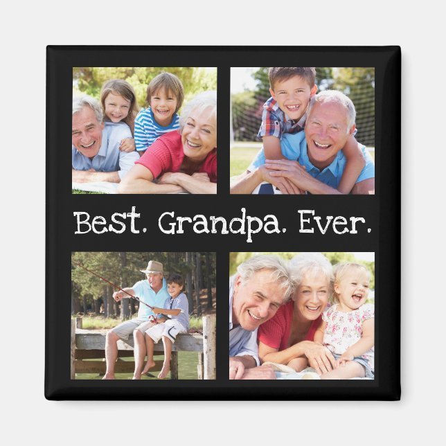Aimant Meilleur grand-père Ever 4 photo Collage de photos (Devant)