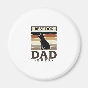 Aimant Meilleur papa chien de tous les temps Design vinta