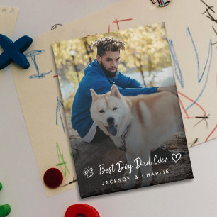 Aimant Meilleur Papa Chien Ever Photo et Nom Personnalis