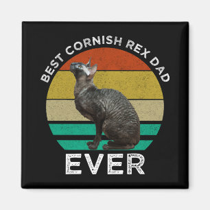 Aimant Meilleur Papa Cornish Rex de tous les temps